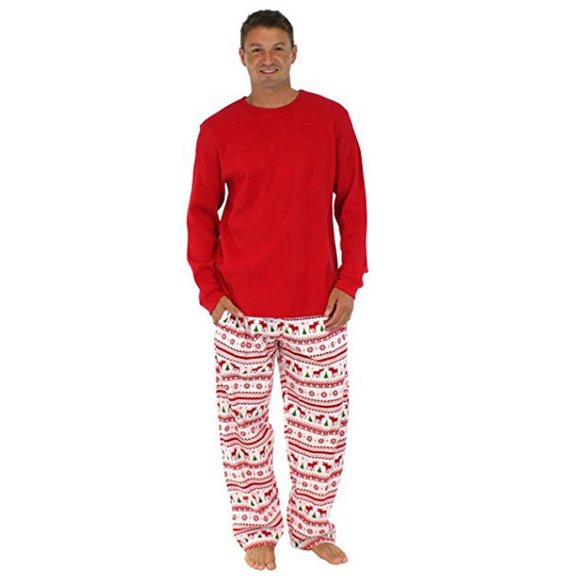 COPY - Matching Red & White Winter Christmas Family Pajamas PJs Striped Men Wom… - Picture 14 of 16